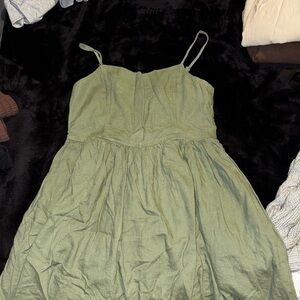 Aerie Olive Green Smocked Top